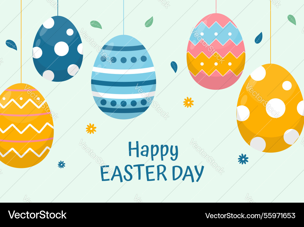 Easter Background With Cute Easter Egg Royalty Free Vector