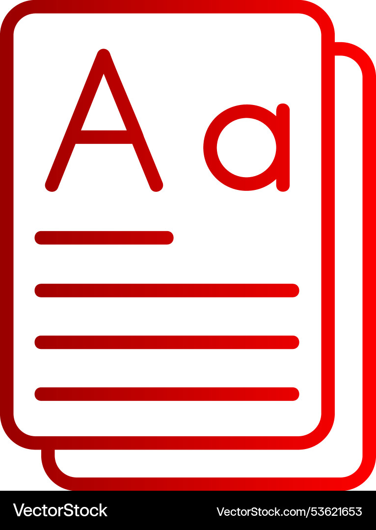 Flash card line gradient icon Vector Image