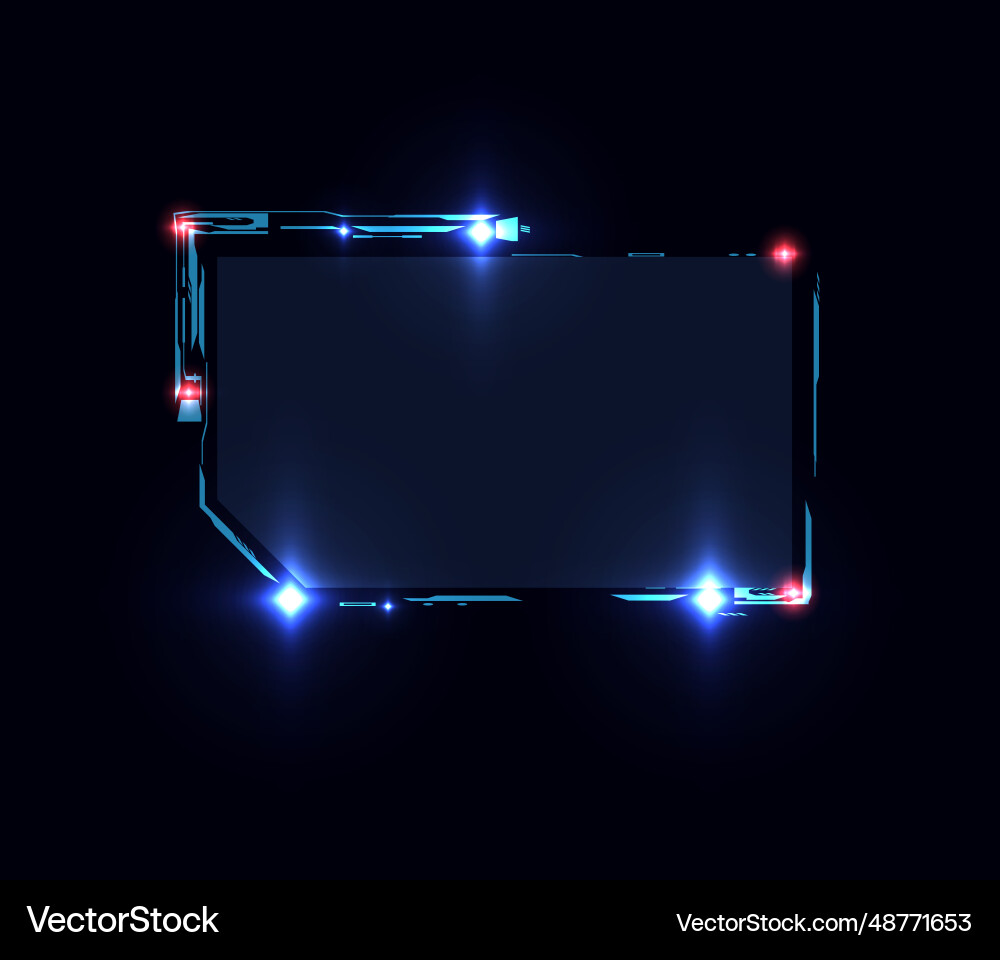Futuristic frame abstract rectangular Futuristic frame abstract rectangular Vector Image