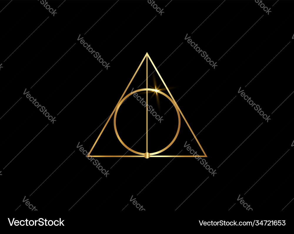 Gold heilige magische Geometrie okkult Symbol isoliert Gold heilige magische Geometrie okkult Symbol isoliert vektorbild