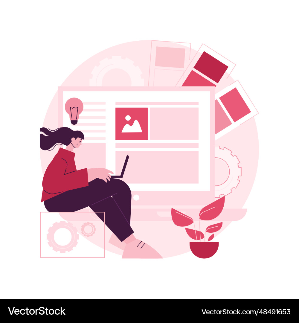 Interface design abstract concept vector image