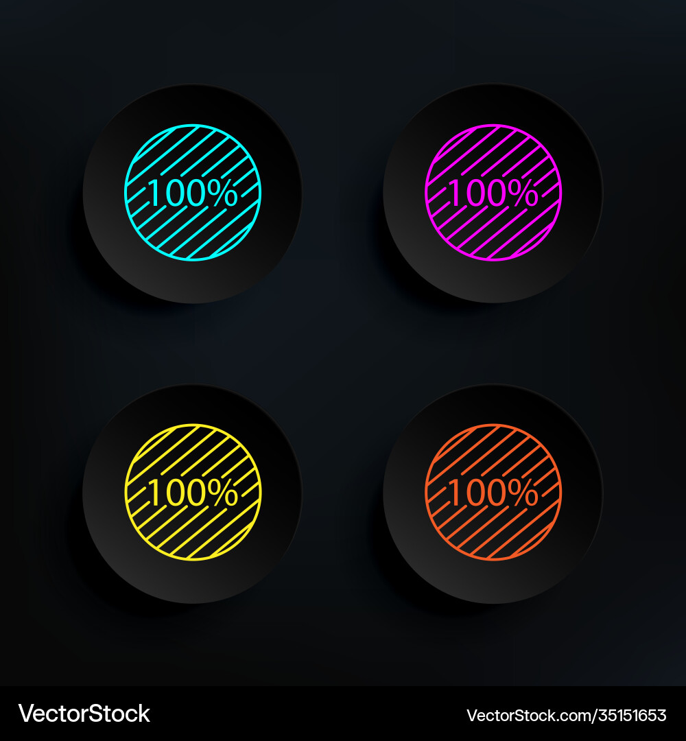 Loading dark badge color set icon simple thin Vector Image