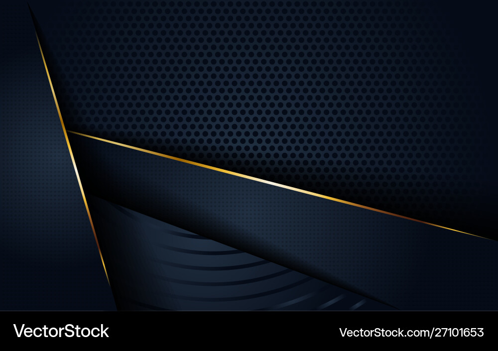 Modern dark 3d abstract background with circular vector image
