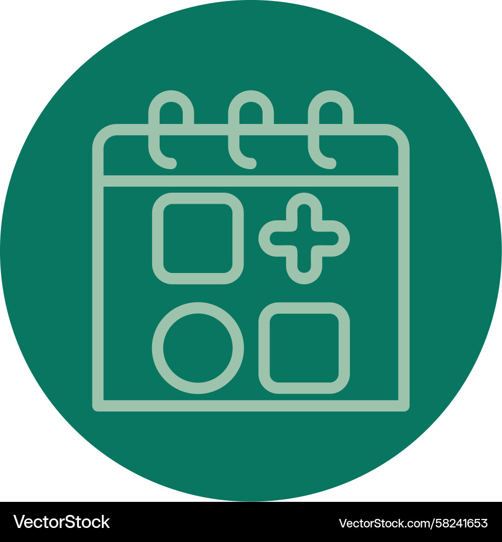 Multi-Color Widget Line Icon Vector Image