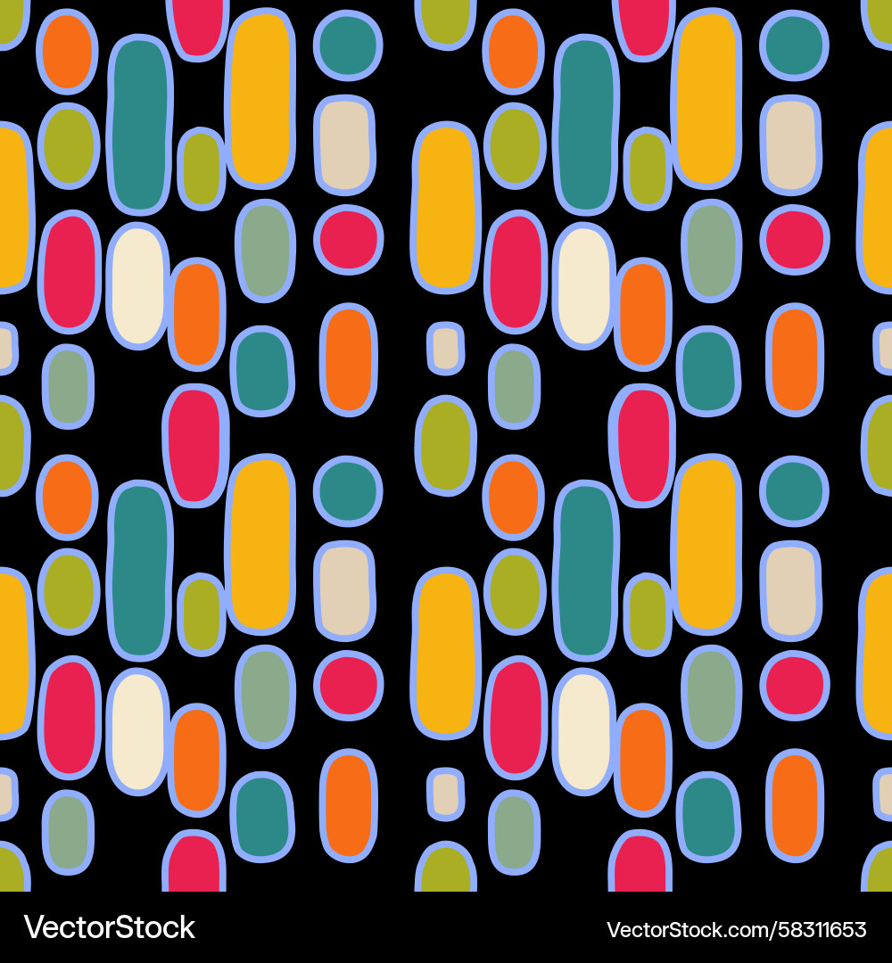 Retro Colorful Abstract Pattern Vector Image