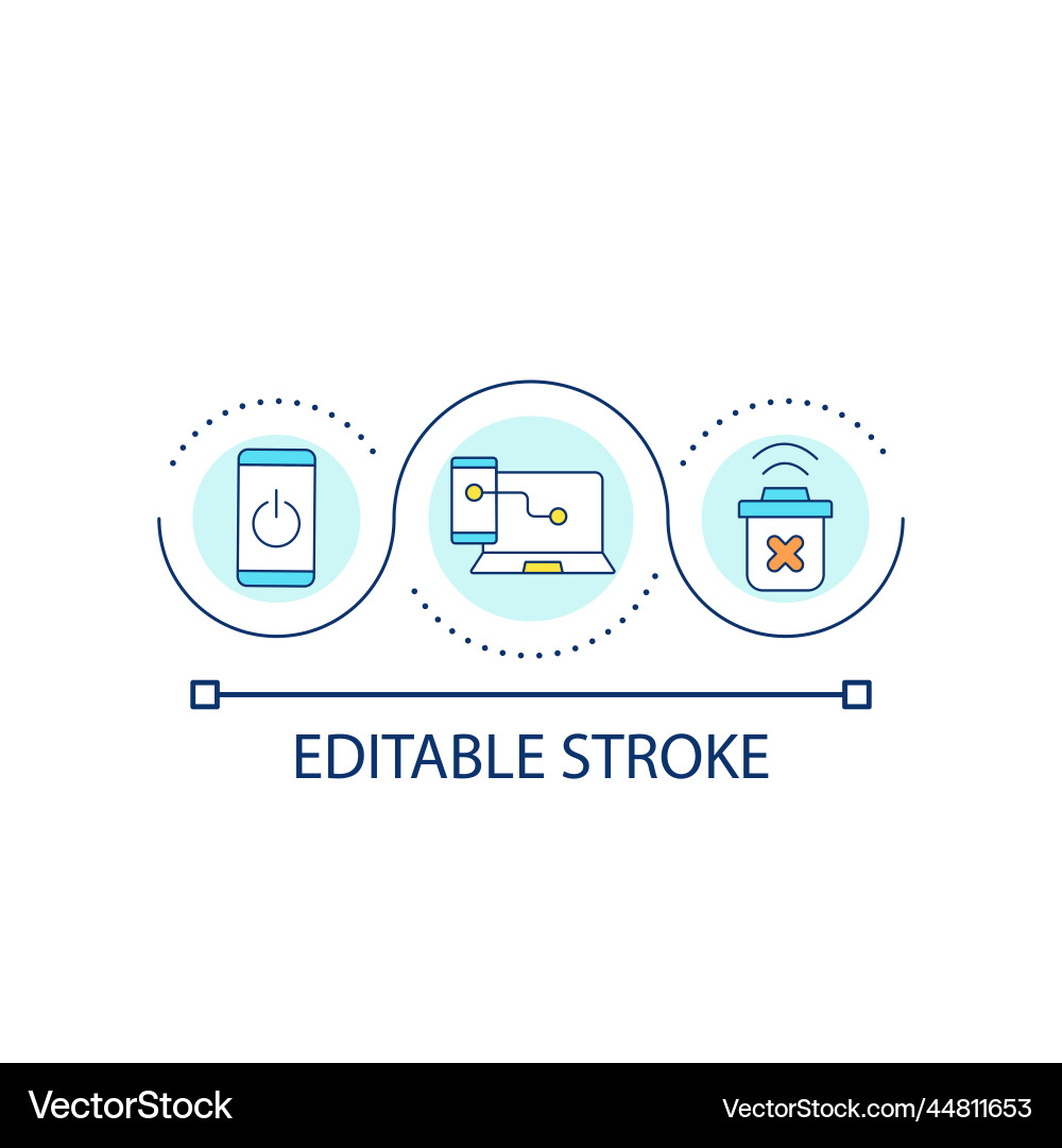 Secure connection loop concept icon Secure connection loop concept icon vector image