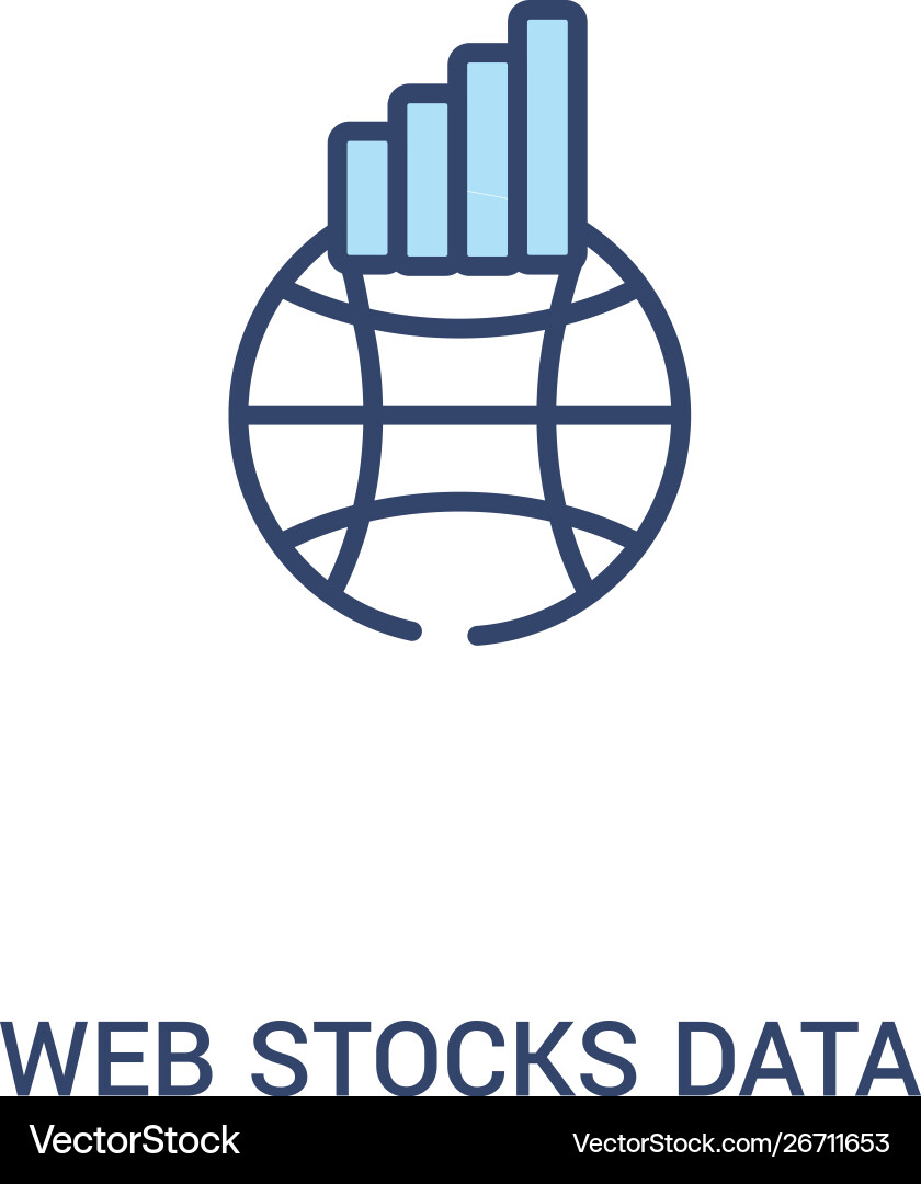 Web stocks data line graphic interface concept 2 Vector Image