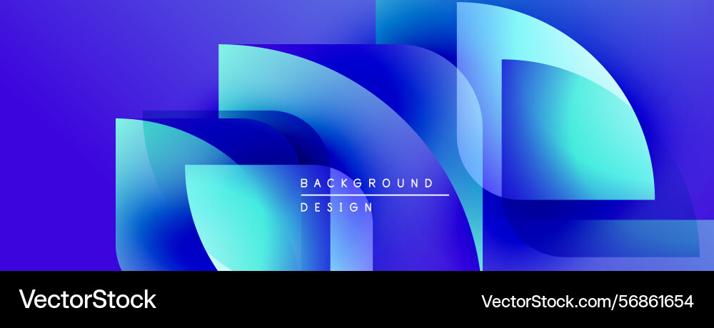 Abstract blue gradients overlap creating dynamic Vector Image
