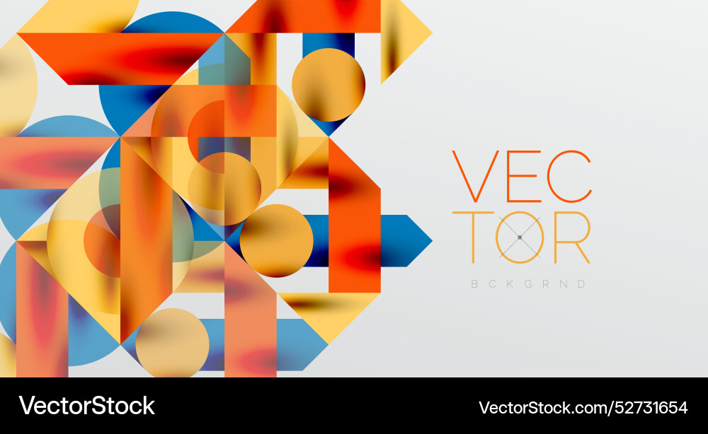 Circles and shadows colorful round elements Vector Image