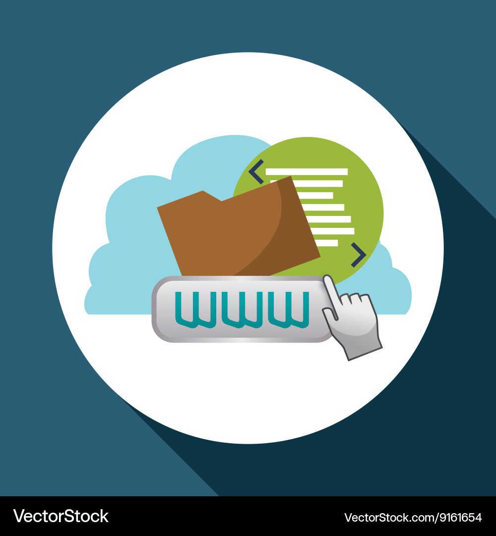 Cloud computing design media icon isolated Vector Image