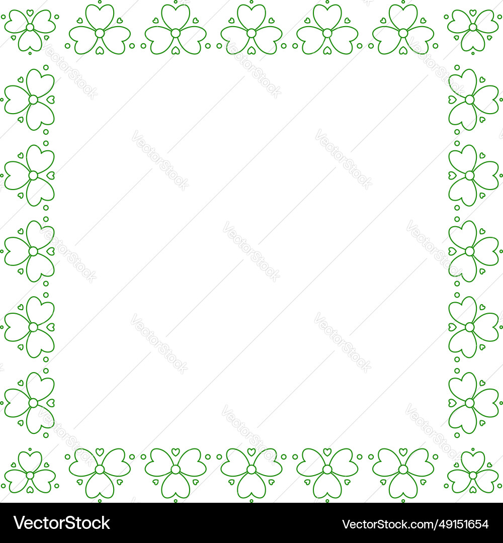 Cloverleaf element design pattern frame collection Vector Image