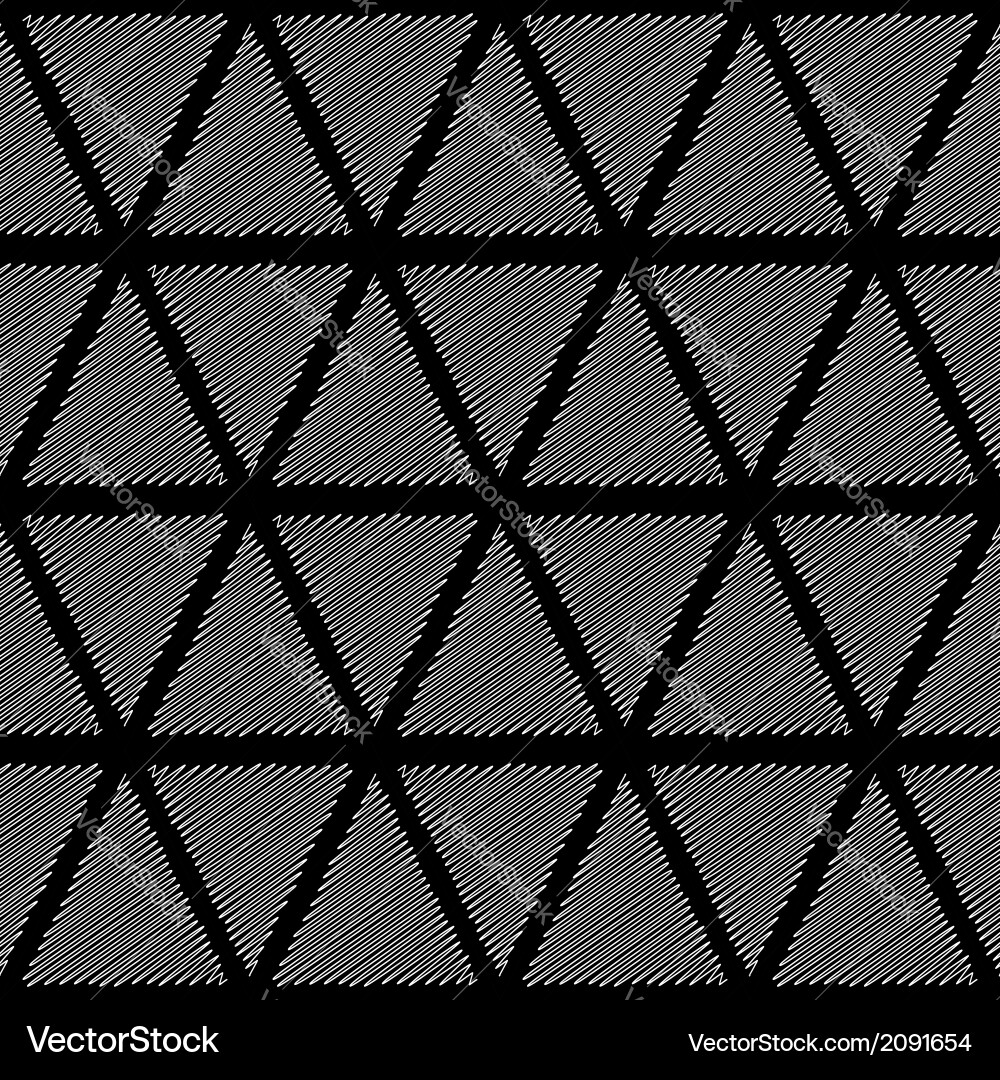 Design seamless monochrome triangle pattern vector image