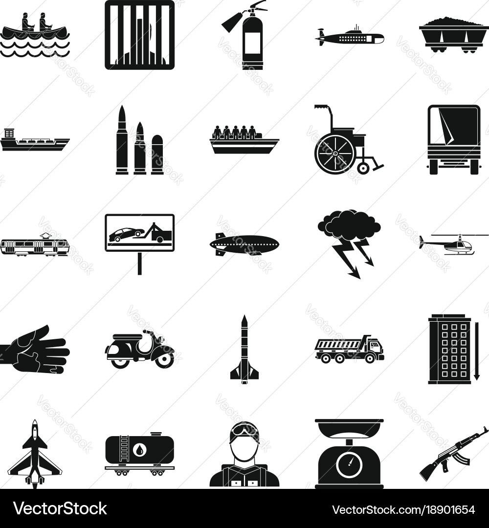 Drag icons set simple style Vector Image