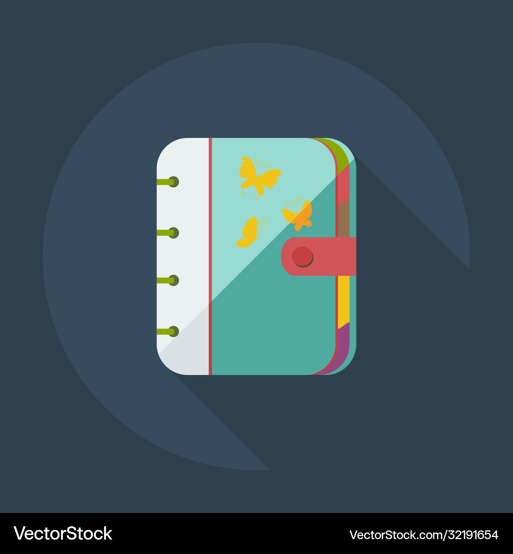 Flat modern design with shadow icons notebook Flat modern design with shadow icons notebook Vector Image