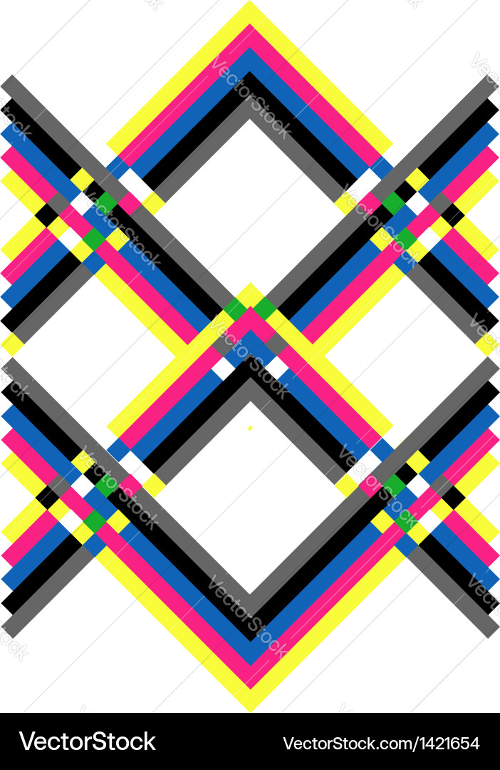 Geometric pattern multicolored vector image