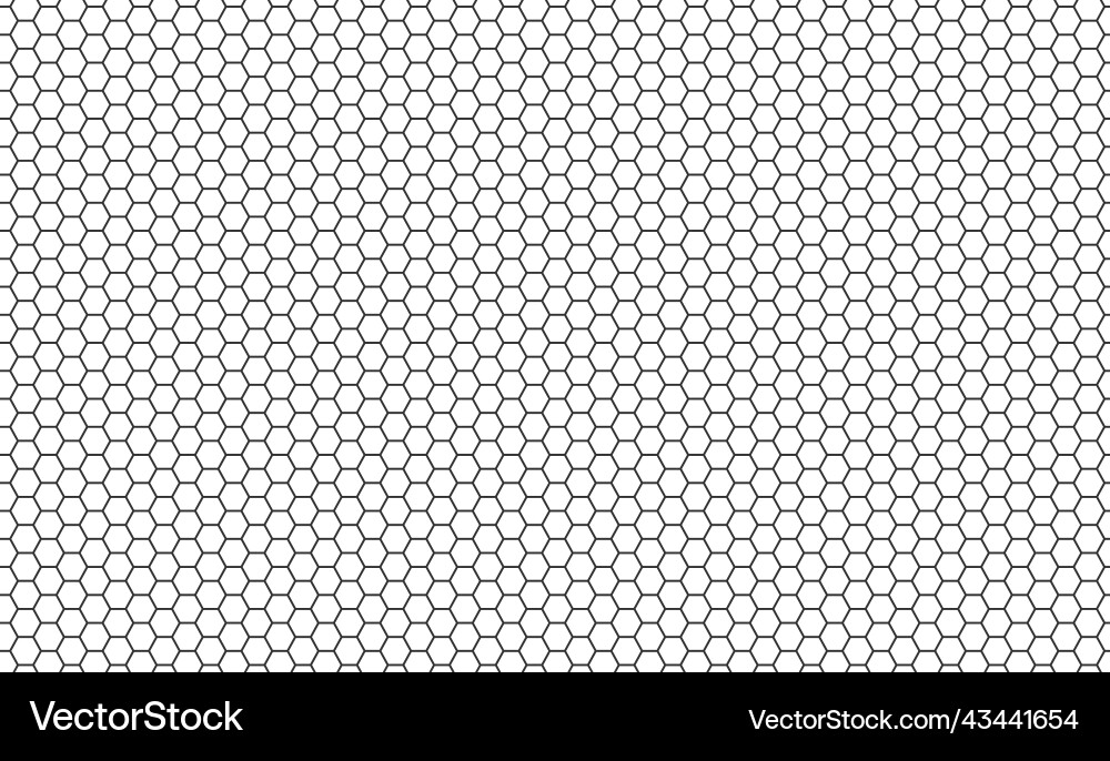 Hexagon honeycomb seamless pattern grid vector image