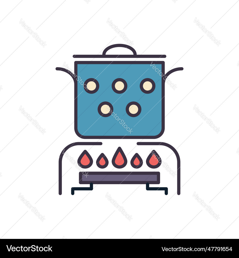 Hot cooking food related icon Hot cooking food related icon vector image