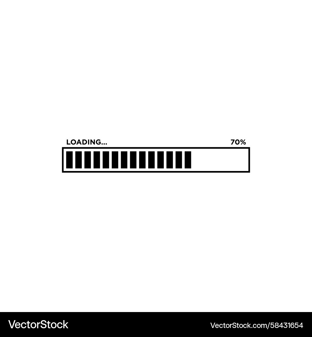 Loading Progress Bar Icon Vector Image