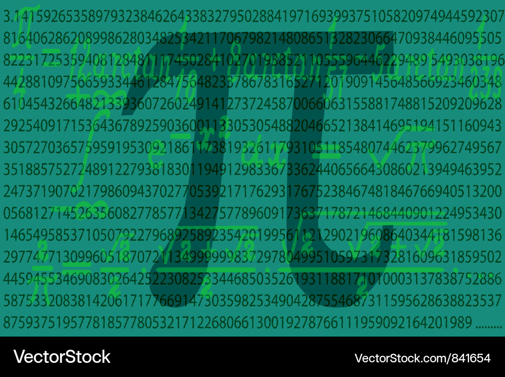 Pi Approximation - First 1000 Digits Vector Image