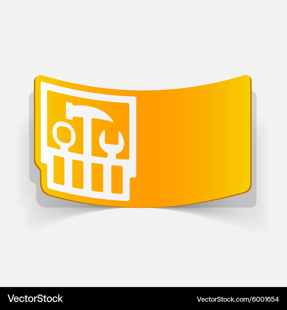 Realistic design element set of tools Vector Image