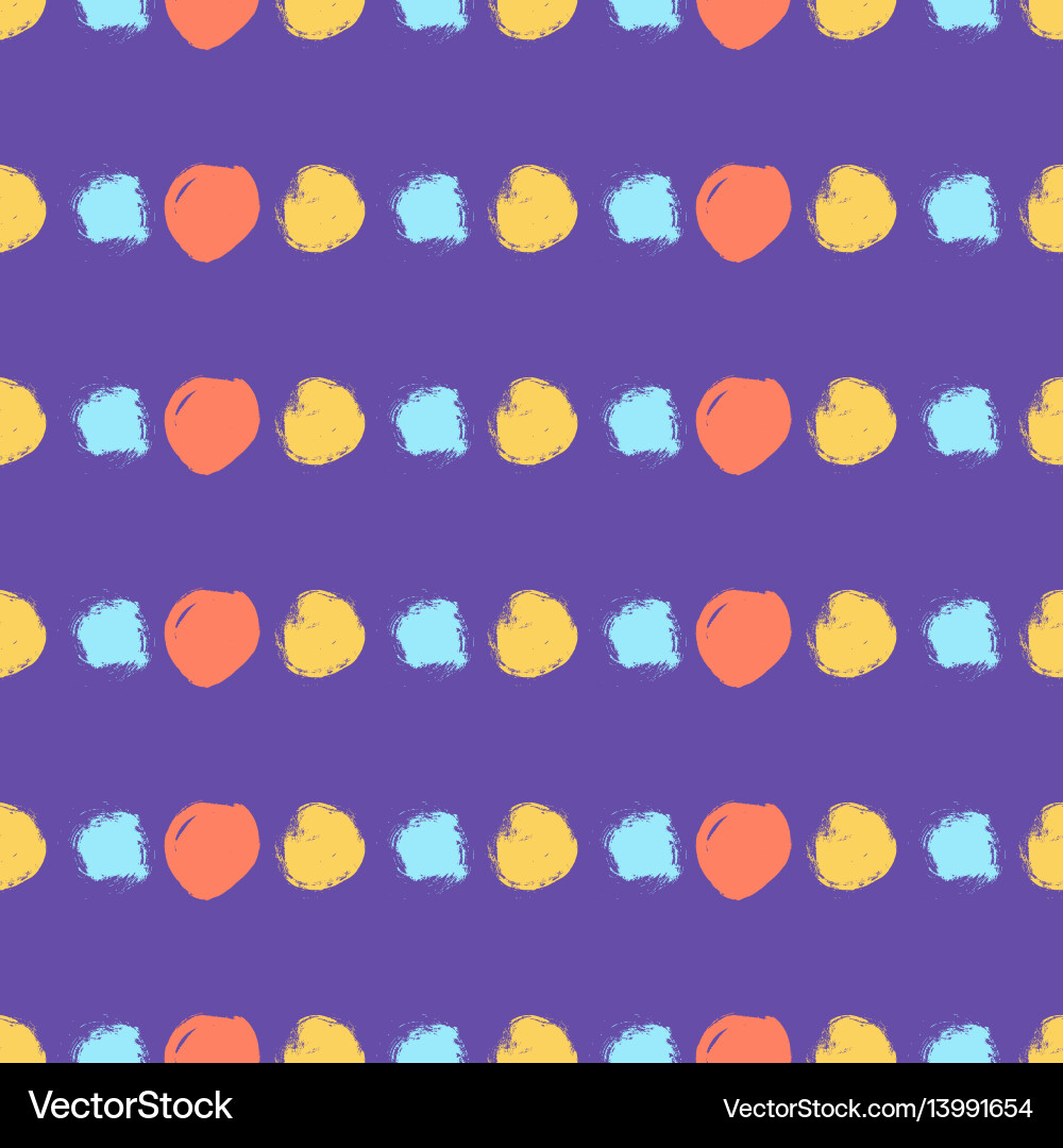 Seamless colorful pattern with circles Vector Image