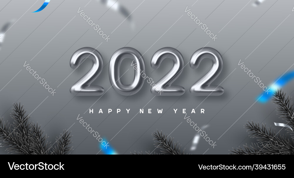 2022 happy new year banner 2022 happy new year banner vector image