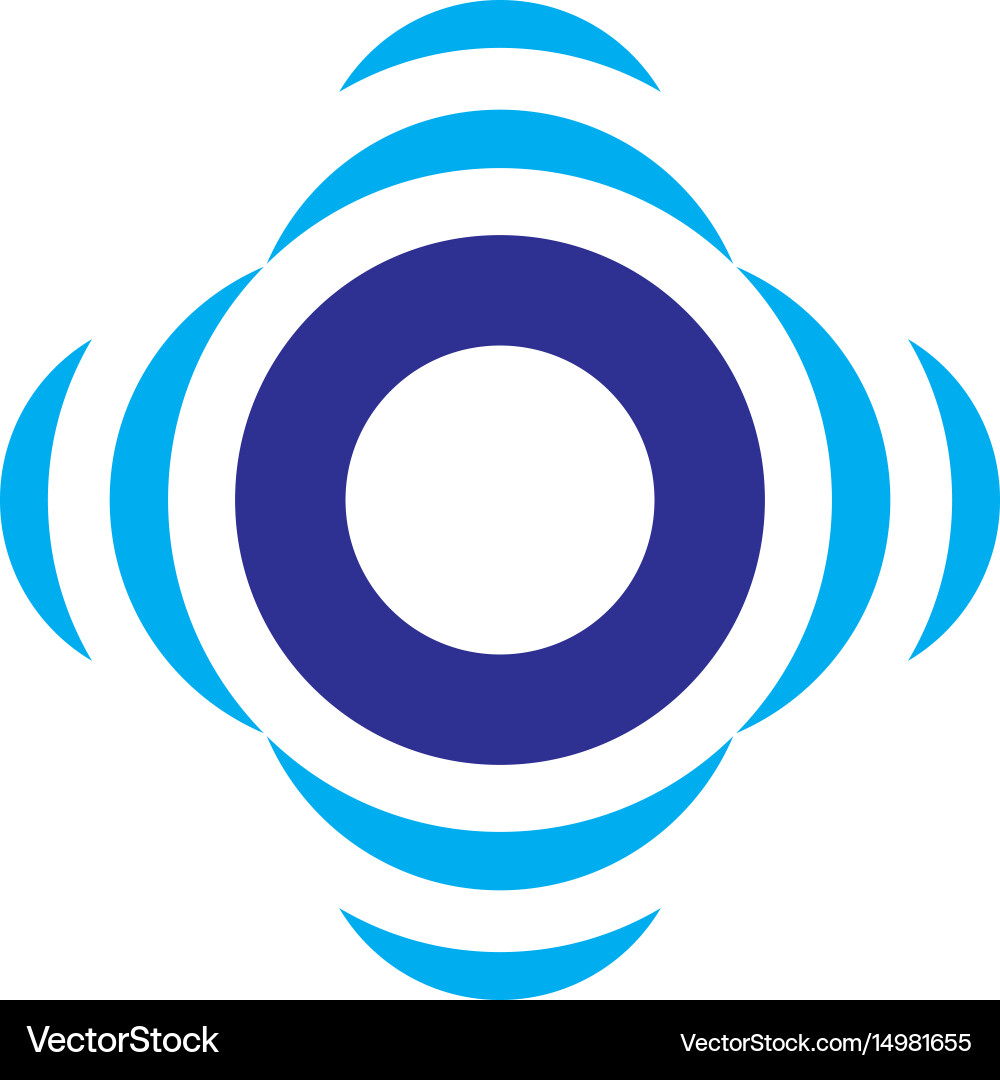 Abstract circle sensor logo image Vector Image