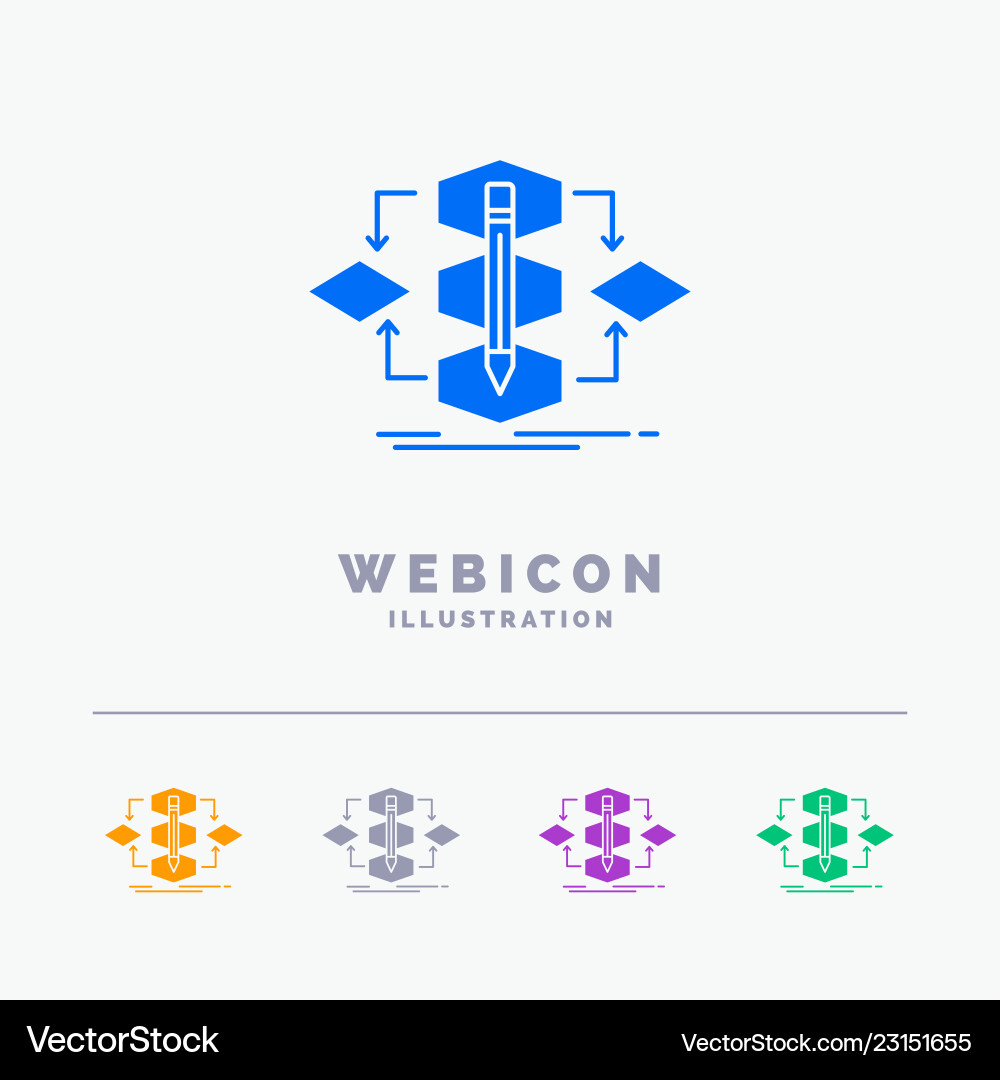 Algorithm design method model process 5 color Algorithm design method model process 5 color vector image