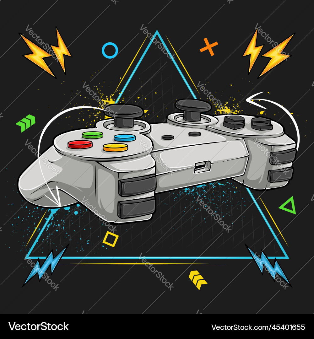 Analog Joystick Game Controller vector image