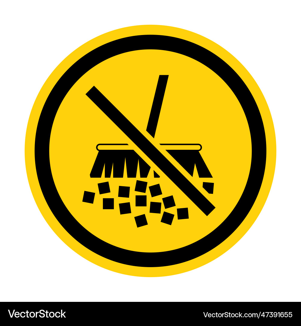 Caution label avoid creating dust Caution label avoid creating dust Vector Image