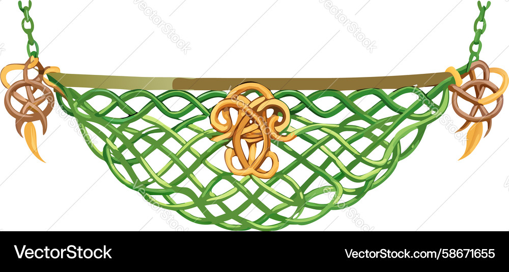 Celtic Knot Hammock Netting Vector Image