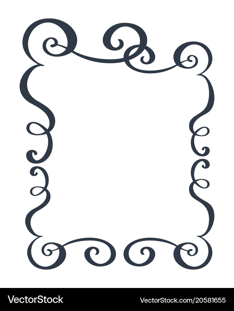 Decorative frames and border standard rectangle Vector Image