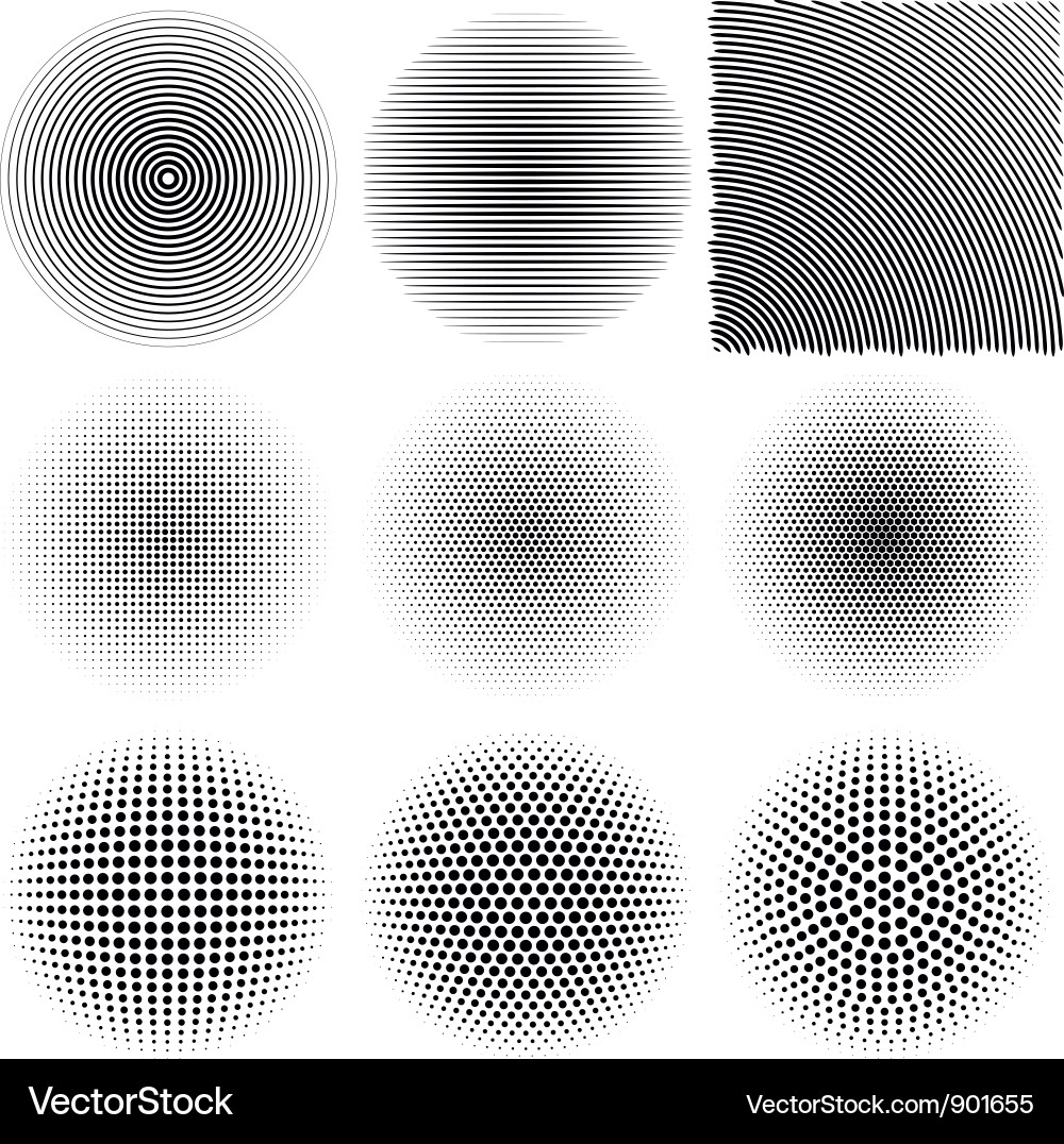 Dynamic Radial Dots Vector Image