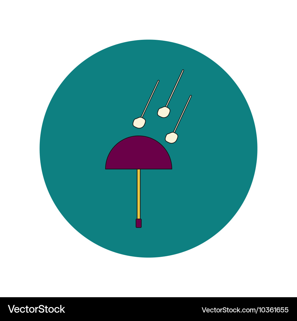 In flat design of hail vector image
