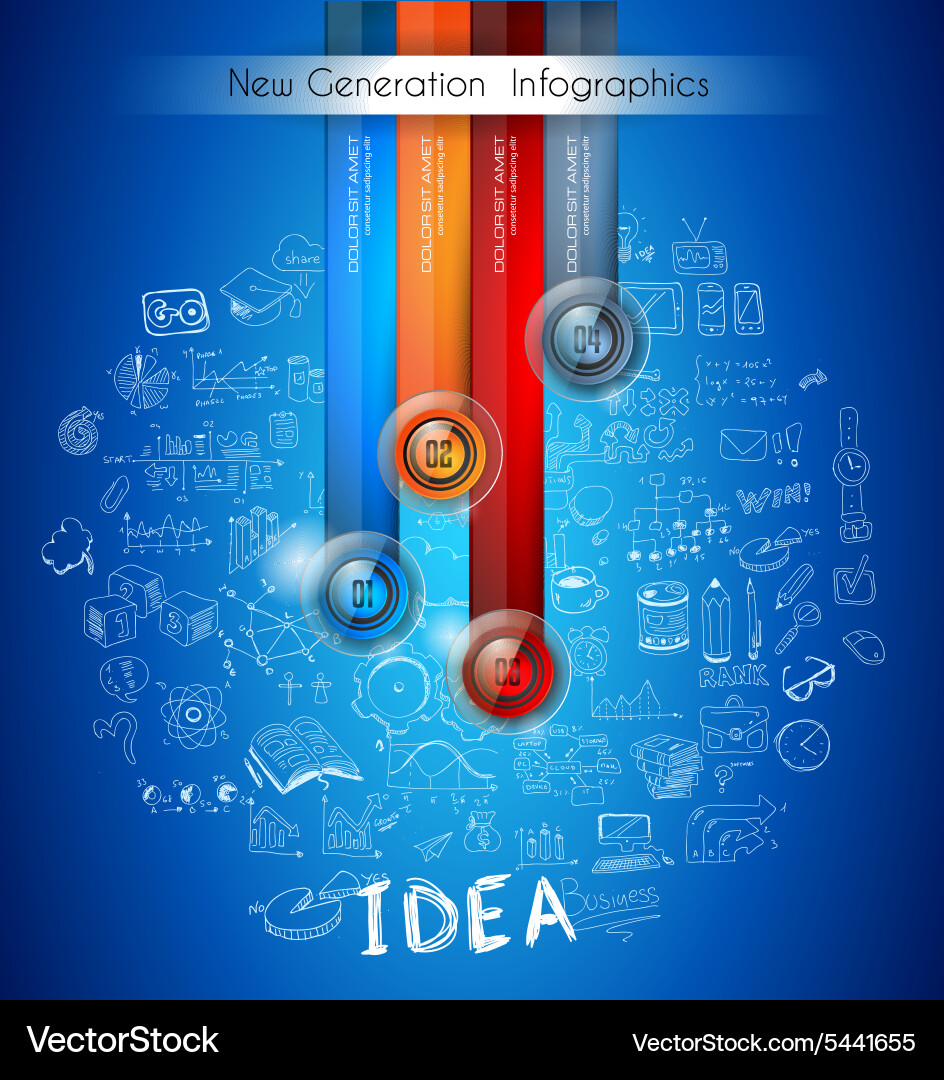 Infographic template for modern data visualization vector image