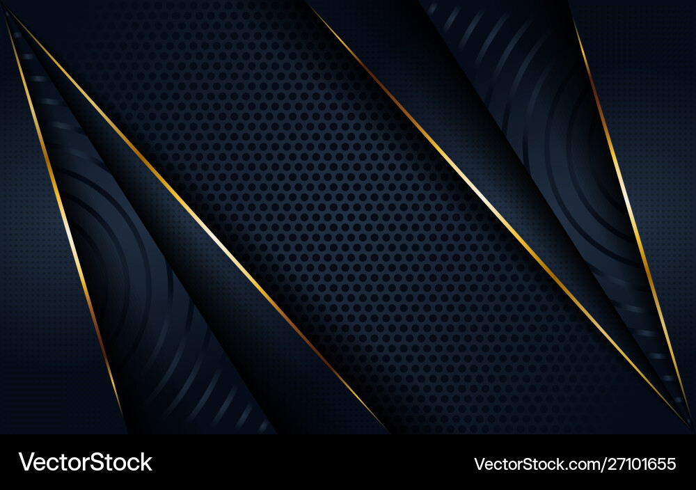 Modern dark 3d abstract background with circular vector image