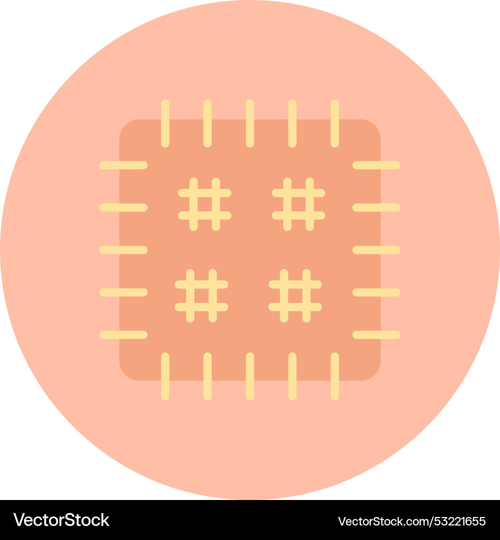 Patch flat circle icon Vector Image