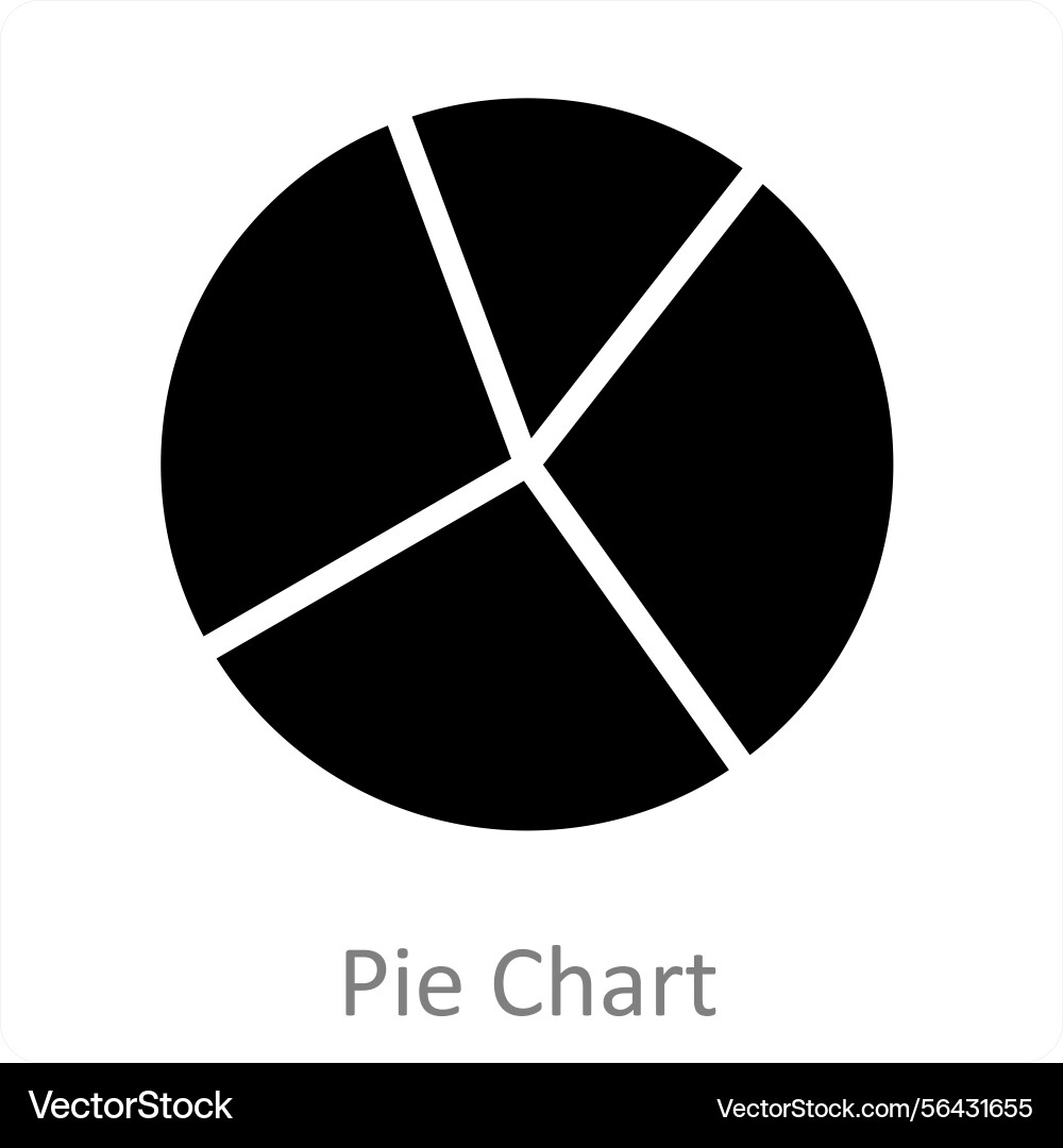 Pie chart and data icon concept Vector Image