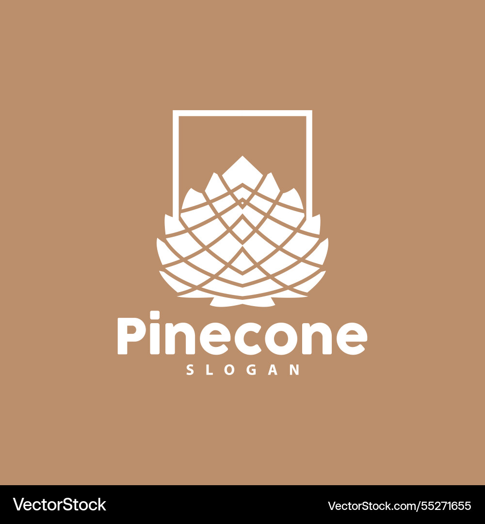 Pine cone logo elegant luxury simple design Pine cone logo elegant luxury simple design vector image