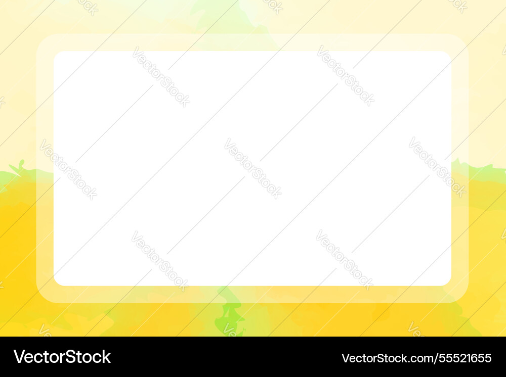 Rectangle frame colorful water color for banner Vector Image
