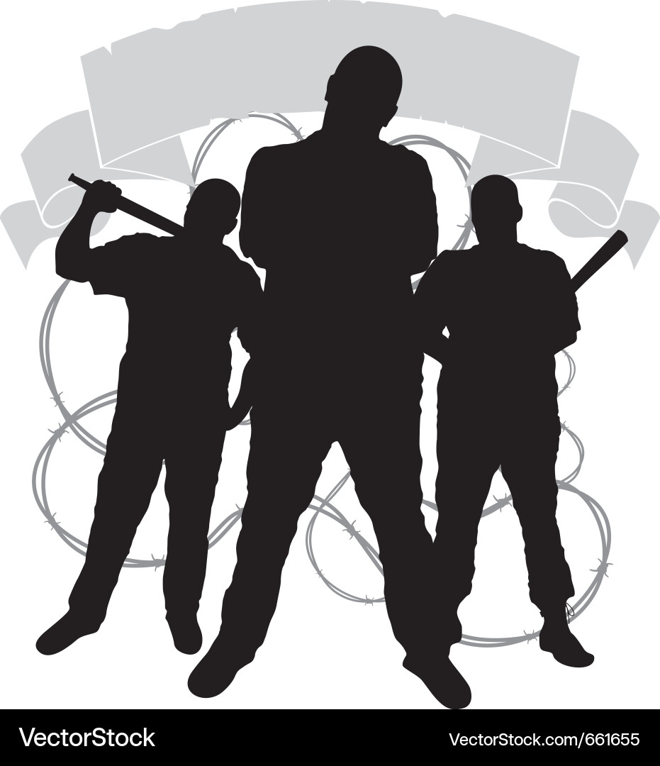 Threatening Criminal Group vector image