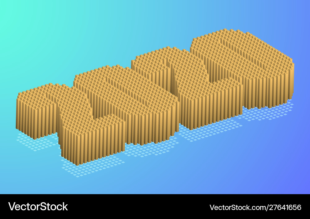 2020 numbers 3d graphics volumetric 2020 numbers 3d graphics volumetric vector image