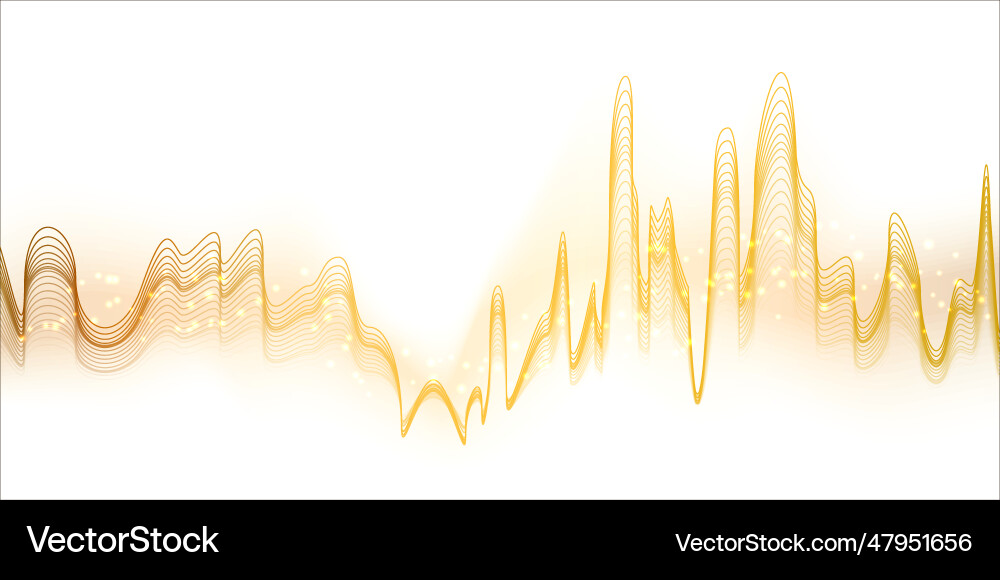 Abstract gold wave background with texture Vector Image