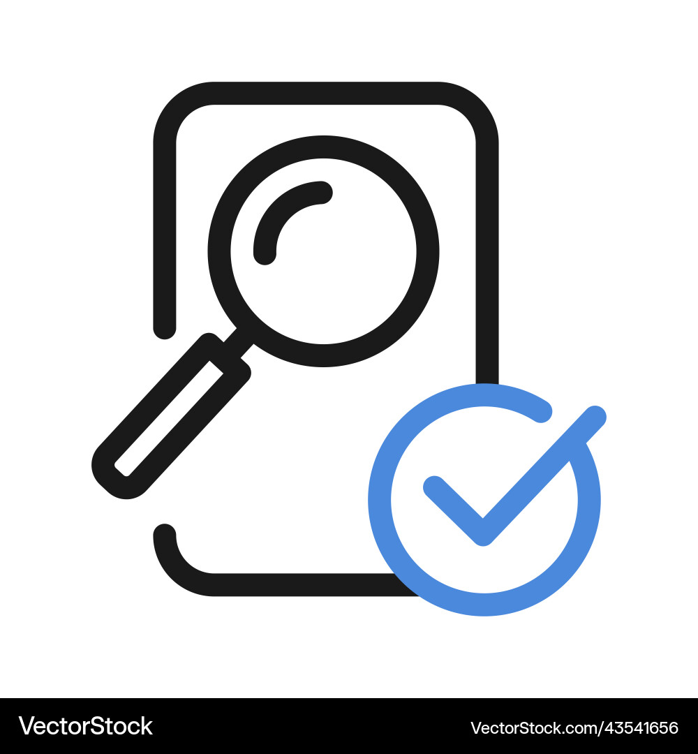 Audit document inspection or result report icon – Royalty-Free Vector |  VectorStock, image size:1000x1080