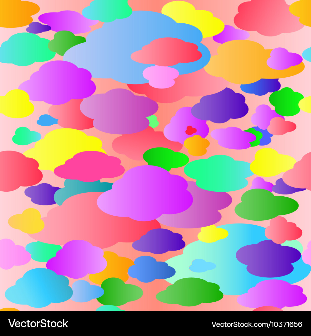 Colored clouds pattern Vector Image
