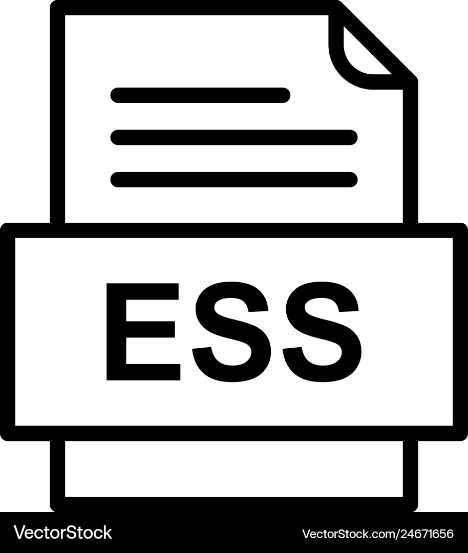 Ess file document icon vector image