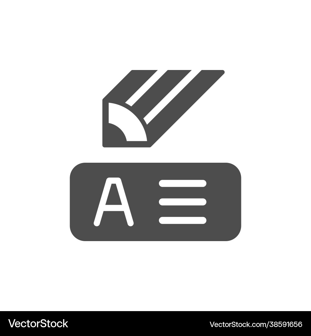 Filling form glyph icon or document writing sign vector image