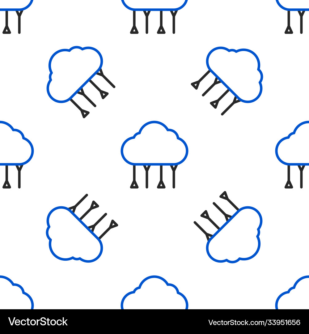 Line network cloud connection icon isolated Line network cloud connection icon isolated vector image