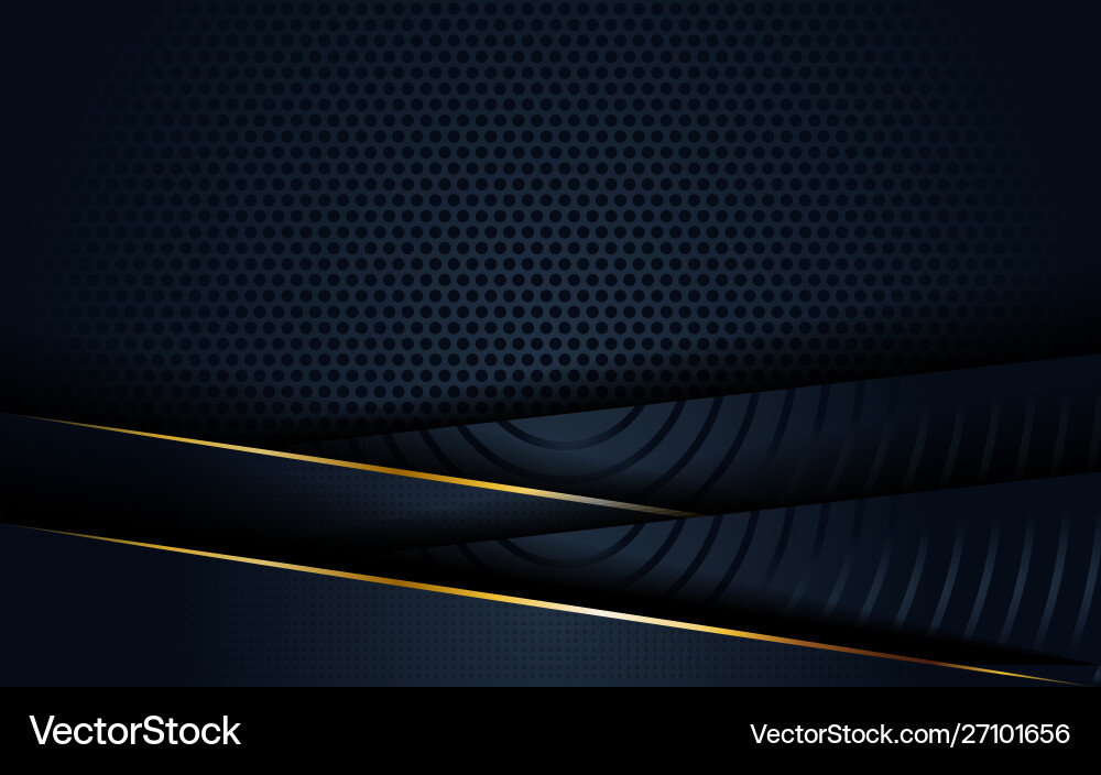Modern dark 3d abstract background with circular vector image