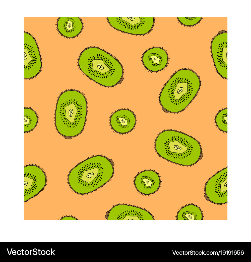 Seamless pattern from a kiwi Vector Image